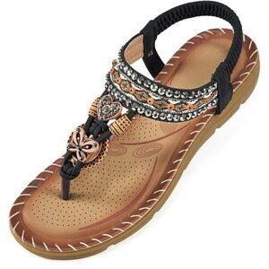 Sandals Women Flat Shoes: Dressy Summer Bohemian‎ Flats Shoes for Women